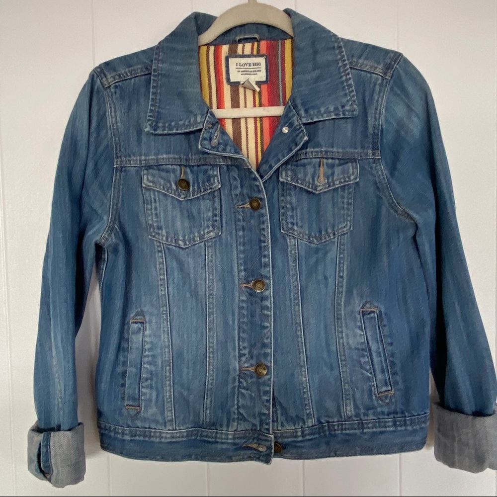Blue jean jacket Large I Love H81 - Picture 6 of 9